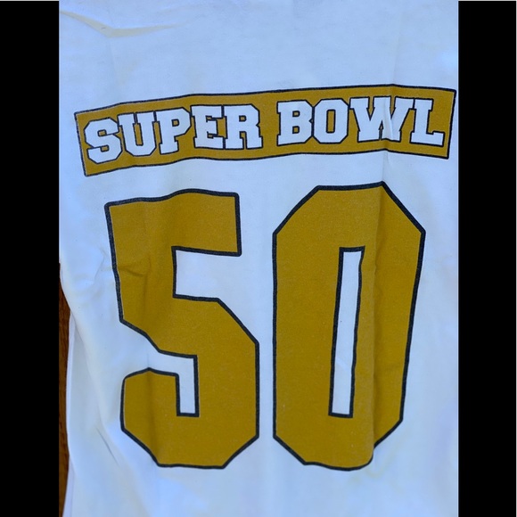 VINTAGE SUPER BOWL 50 CAROLINA VS DENVER T-SHIRT - Picture 4 of 4